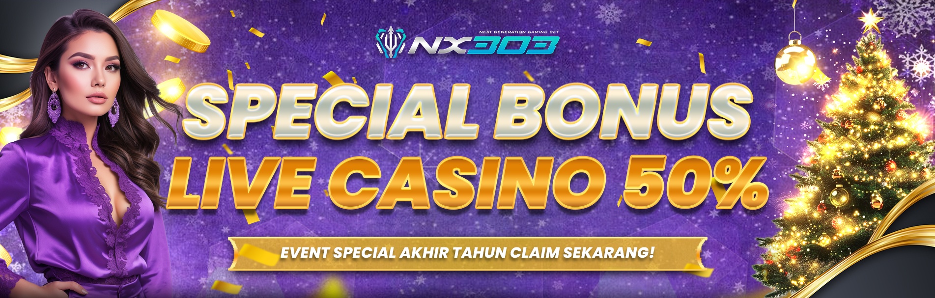 BONUS 50% KHUSUS LIVE CASINO NX303