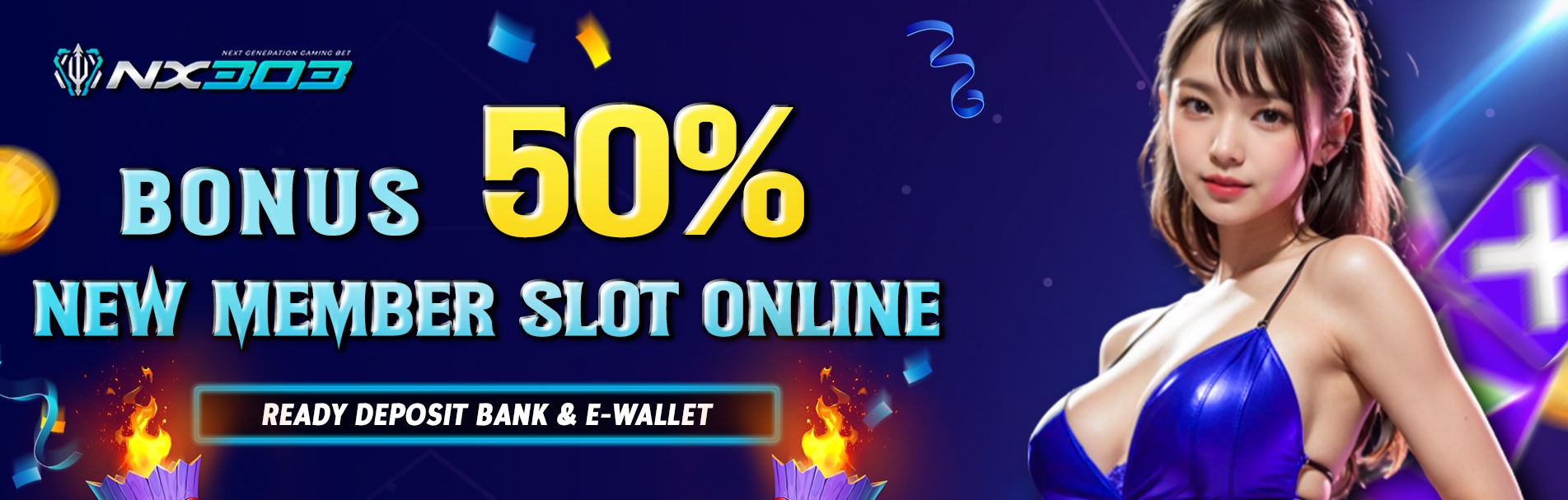 BONUS NEW MEMBER 50% SLOT ONLINE