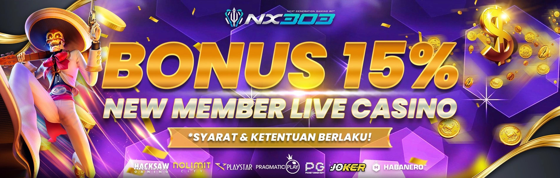 HOME BONUS NEW MEMBER LIVE CASINO 15%