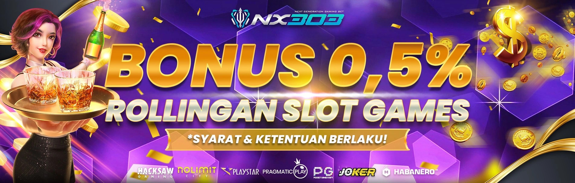 BONUS ROLLINGAN SLOT 0,5% NX303
