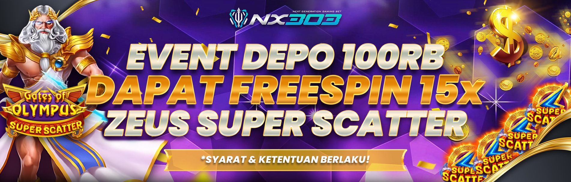 EVENT KHUSUS DEPOSIT Rp100.000  