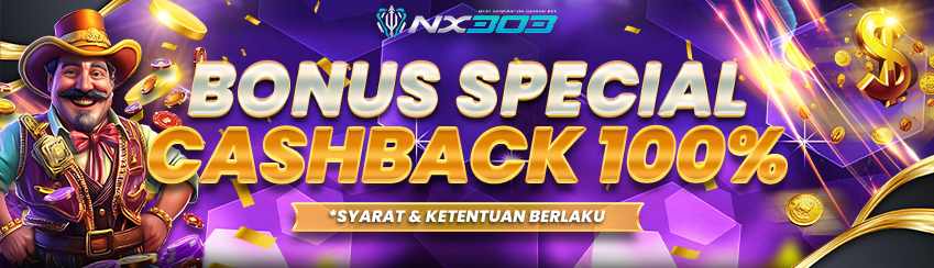 BONUS SPECIAL CASHBACK HARIAN 100%